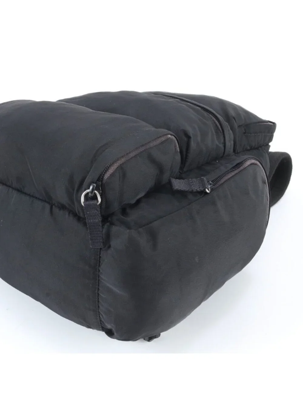 Prada Tessuto Nylon Triangle Logo Backpack Black